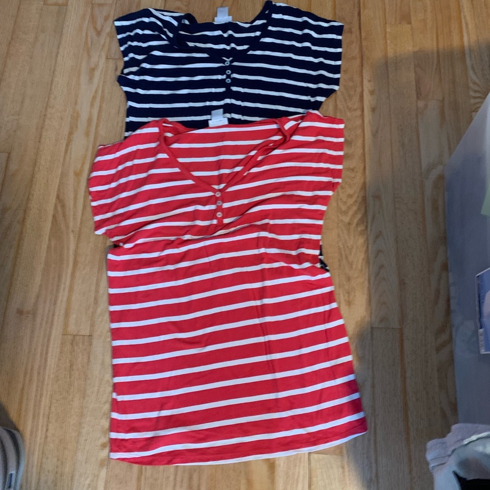 Lot of two maternity large shirts